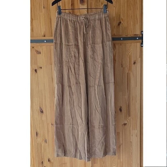 NWOT FOR LOVE AND LEMONS CLARABELL WIDE LEG PANTS IN BROWN SIZE S - Picture 3 of 7